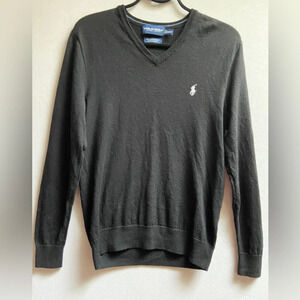 POLO Golf Ralph Lauren V neck 100% Merino Wool knit sweater Sz S